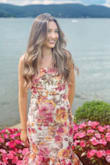 I bought this to go to a wedding las weekend and wow! It fit beautifully! True to size. Its a beautiful light material so it was perfect to wear outdoors in the summer. The colors are beautiful. I got so many complaints on it! Definitely one of my favorite dresses thus far!! - Nayara O.