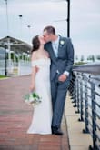 Good quality, thick material. It hugs your body! I am short so I had to get the length altered, but that was the only necessary adjustment. It was perfect for our intimate wedding! - Jessica O.