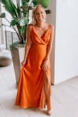 You guys. It's stunning. I wore it as a black tie wedding guest and it was perfection! I kept getting pulled aside and asked where I got it, and everyone complimented the color. The material is light and very flowy. Super comfortable! Runs a little large, so just anticipate it to be looser and not form fitting. Highly recommend!! - Victoria H.