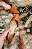 Absolutely love these shoes in both the Ivory and Tan colors! Stylish and classic, these flats will easily transition from summer to fall and from the office to evenings.

The fit was spot-on for sizing, but the heel can be a bit tight on the first few wears. Just be sure to wear them in a bit before trying to go all day or dancing all night and you should be fine.

All in all, these are a great pair of flats that pair great with any outfit and I've already received several compliments. Excited to wear them for work, weddings, date nights and more all year long!

Cheers - Jamie Lynn @browneyedlovely - Jamie O.