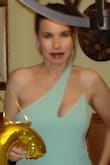 Don't get me wrong, this dress is beautiful. However, it runs largely on the chest area. I had to have it adjusted by a seamstress. Also, the color isn't mint (as described) but rather baby blue. Look at my pictures. - Guylaine R.