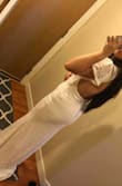 I was worried this would look a bit bland and boring but the low cut back and middle split gives it a great balance. I read on her that you should size up and I did. Fits great! - Jessica Y.