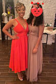 I absolutely fell in love with this dress once I saw it on line. However, once I received and took it to get pressed I truly LOVED this red dress. It fits great I used the sticky bra backless and it complete the look. The best part it has pockets, yes pockets you can never go wrong. I reccomend this to anyone who sees this dress and is not sure. The zip up is perfect you can not tell and its curvy and comfortable too. I danced the night away and looked classy and sexy while doing it. I received beautiful compliments all night long. Perfect night with the perfect Red dress. Oh yes the quality is great! - Vanessa C.