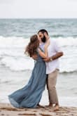 I bought a number of dresses to use in my engagement shoot but this was the one! The fit was beautiful and it was nice and flowy! I used some tape to keep the chest down but the bust fit well otherwise. It was a bit long but worked with heels. It was stunning! - Daniela A.