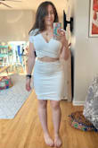 I was looking for a white outfit for an all white boat party and was really struggling until I found this. It fit me perfectly and was forgiving enough -- I feel like all white can be tough for me to wear and show my problem areas, but I felt okay in this! - Samantha R.