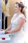 This dress fit to a T! Absolutely loved it and so did everyone, looks way more expensive than the cost .The lace is 3D looking and it's amazing! - Jheri L.