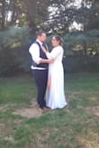I ordered this dress for my wedding and it fit perfect! The skirt part was a tad long but with wedges it flowed just amazing. - Maritza G.