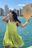 It's a beautiful vibrant color for a bright sunny day on the beach. I love the dress, it's casual and chic. Runs a little large so size down. - Varsha V.
