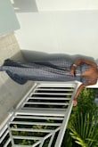 Okay this dress is beautiful and everything you want in a maxi dress. The ONLY thing is the dress length at the bottom is long. Pair the dress with a pair of wedges or sandals and you're golden! - Lisa L.