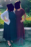 I have ordered from Lulus quite a few times and I'm always a L in their dresses. I ordered a L and this dress was gigantic on me and super long as well (I kept stepping on the bottom even in heels). Since I ordered it late I ended up having to stitch the back myself so it didn't fall down past my butt. It's beautiful, but definitely size down! - Kelsey F.