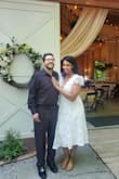 I purchased this to wear for our wedding venue tours. We toured our potential ceremony site and reception site and ended up saying yes to both! I want us to really enjoy our engagement process/planning and this dress helped me capture the moment. I also vlogged about it here https://youtu.be/aAVqQa6COTs if anyone wants to see more of the dress as well. I received so many compliments on this dress from everyone! Boob tape is a must and everything will stay in place! When you first put it on the back might look like it'll flop around, but tape takes care of that for a beautiful flush look. - LaToya K.