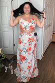 I wish I could have kept this two-piece, but I wouldn't have been able to tailor in time for the event for which I needed it. I'm 5'3 and even with 3 inch heels it was still dragging. But definitely wouldn't be worth tailoring! Everything else fit well! - Raneem A.