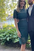 Very flattering dress! Color was beautiful, perfect for fall/winter wedding season! - Kaitlyn O.