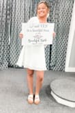 I bought this as an engagement photoshoot option! But, ended up wearing it to pick out my wedding dress and I loved everything about it! It made me feel so beautiful, it was the perfect little white dress! - Kaitlyn N.