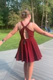 Super cute!! Doesn't come with any padding so be aware if that when ordering! The bust area is also a little finicky so just be careful of that but otherwise I love it! The color is stunning and the back is very unique! - Claire N.