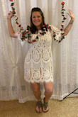 I love this dress! It fit perfectly. It wasn't too snug, but it also wasn't too loose. I received compliments on this dress left & right. I'm so glad I bought this beauty for my bridal shower. I'm not a dress girl, so I'm usually always uncomfortable in dresses & I was very comfortable all day wearing this! (My shoes are another story) 10 out of 10 Would buy again! - Letisha W.