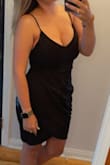 I have wide hips and large breasts. This was a bit bustier on me than I would have liked. - Kristy G.