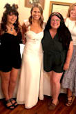 I loved this dress! I wore it for my rehearsal dinner and got so many compliments!  I'm smaller up top and have wider hips and it fit me perfectly! - Kelli S.