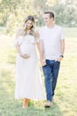 I wore this for maternity photos and it was perfect but I know it will fit just as good post baby and I'm so excited to wear it again! - Shelby L.