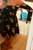 The dress is very cute, and the actual dress portion of it fits really well, which I was happy about since a lot of dresses do not fit my boobs. However, the sleeves being attached make the dress impossible to move in. You can't raise your arms and if you try to move too much it pulls the dress actually off your boobs. I have decided to cut the sleeves off the dress completely. - Sara B.