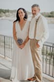 This was my wedding dress! It is fully lined, fits well, and is very comfortable! So many compliments. I wore 2" flip flops with it and the length was just right. - Karen M.