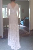 I loved this dress! The train is so pretty and the back is gorgeous, but you can still wear a bra! - Rachel P.
