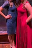 I wore this dress to a September wedding and it was perfect! The material is stretchy and comfortable and it's breezy too. I typically order smalls from Lulus and it fit perfectly! Love that it shows some skin but is also tasteful. Will definitely re wear to other events! Highly recommend! - Gabrielle S.
