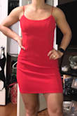 This dress was beautiful and fit great in the waist and bust. It was just a little to short for me. If you're okay with a mini dress you will love this! - Amy M.