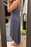 Length is super long for a petite person - It hovers about 2 inches from the floor 5'0" in height. I can only imagine it stretching over time too with the material & straps. It definitely runs large & makes me shapeless. Might try a smaller size. - Elizabeth L.