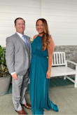 I got compliments all night wearing this gown to one of my good friends wedding! I felt beautiful.  The color is spectacular and it's so well made! It runs a bit big and likely could've sized down to a Large,  but it wasn't uncomfortably big. Really love this dress and can't wait to wear it again. - Robyn P.