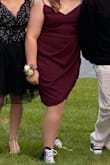 My daughter is slightly plus sized and this dress was a perfect fit. Very flattering! She wore it to homecoming and said it was very comfortable to wear. The color was beautiful too. Very well made dress. The shipping was fast and on time with a 3 day shipment. One little problem was the straps were very long, but it was a super easy fix. - Amy O.