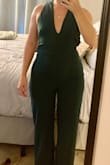 The jumpsuit is super comfy and fits well, I'm a  size 4-6 depending on the brand. The top portion is slightly loose but I'm very small chested. - Juli D.