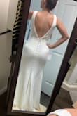 My fiancée and I decided to get engaged and married all in a months time frame so to say time was short is an understatement! I ordered this dress as a replacement for the original one I bought and IT IS PERFECT! Classic and elegant but most importantly comfortable! Cannot wait to wear in 23 days! - Lori B.
