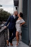 This dress is incredible. The material is sturdier than I thought it would be. I ended up buying an XL because it was the only size in stock. I probably could have gotten away with a M or L. I wore this dress to my elopement ceremony since a hurricane ruined my originally scheduled wedding plans. Everyone was drooling over this dress! It's so incredibly flattering. Just buy it. - Katie C.