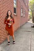 Super big fan of this color and the fit is snug but not so tight it's uncomfortable. The skirt tends to ride up a little but overall love this set - Becky P.