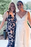 Wore this to a friend's wedding and got a ton of compliments! I usually wear a 4-6 and the small fit great, somewhat snug but not in a bad way. Unique dress, definitely recommend. - Ashley J.