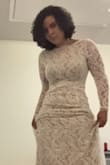 I was really nervous about ordering a wedding dress online. Especially because of the lace arms. But once I put it on, I was so in love. It fit perfectly. The only thing that I would change about it is the trail but that's because I'm 5'2 so I feel like it looks longer than what it actually is. - Angie G.