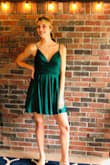 This dress was perfect! It fit true to size and our daughter loved it! Perfect homecoming dress and would recommend it to anyone. - Kelli W.
