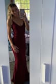 This dress was so pretty and flattering! The material was great & it fit me really good. I was buying this for a dance, and I would've kept it if I didn't have another dress that I liked already. I definitely recommend! - Jaiden P.