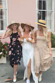 I wore this dress in Charleston for bachelorette Sunday brunch. I felt beautiful and feminine! I wore them with a pair of white chuck taylor to dress it down. 

You could also we're it as your wedding dress, it was so beautiful!! - Rebekah B.