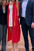 Wore this for graduation and it was great. It was tighter in the chest and  looser over my stomach area which is exactly what I wanted. The tie straps are great too because it lets you decide where you want it to hit. I'm tall and this dress was an appropriate length for me. - Elizabeth A.