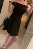 Great dress! I wore it to a September wedding, got tons of compliments. Very flattering neckline. I don't have a ton up too so I didn't wear a bra and it worked out great. I'm a tall girl, and this definitely wasn't too short which is always a concern. Only thing I would say is the hanger straps are sneaky and like to pop out - so try to find a way to keep them tucked in or maybe even pinned in. - Georgia N.