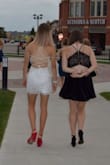 This dress was super cute and fun for my homecoming dance! The bottom skirt was a little loose around the waist, so I had to pin it, and just a smidge short, but other than that the dress fit perfectly! I loved the straps in the back, and the dress was super comfortable. - Julie Q.