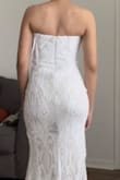 I love this dress. It is exactly what I was looking for. I needed something classy and simple for my backyard wedding and I'm so glad I found it. The only thing is that it was super long, but I expected it to be since I'm super short lol ..but other than that, It fit perfectly. - Caroline C.