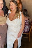 I bought this dress for my bridal shower and it was perfect! High quality and fits like a charm. I was comfortable and supported in it all day long. I will be wearing it again for my rehearsal dinner. - Anna D.