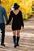It was a little shorter than I expected but I sized down based on reviews so maybe that was the problem but it would have been way to large on the top for me if I'd bought a small.  I think it's more flattering on larger chested women but I still love it! Wore it for a photo shoot but will be wearing it all winter with jeans and leggings. It seems like it will be super warm and the color is beautiful! Would definitely buy again! - Alyssa M.