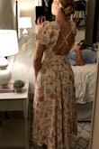 I purchased this to wear as a wedding guest dress in November. NC is usually still somewhat warm around this time, so this will be perfect with a wrap over my shoulders. The material is super soft and the quality is as expected! - Caroline P.