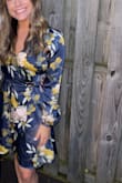 I wore this dress to a dress rehearsal dinner in October and I got so many compliments on it! It is light weight and long sleeve so it was the perfect fall dress! My only complaint is that it is a true wrap dress so there is no lining on the inside. I have a small bust so I had to pin the top for when I sat down. Other than that I loved it and would definitely wear it to another event! - Maria H.