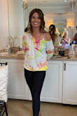 I wore this for the casual moments on my bachelorette weekend, and then I actually tie-dyed it and wore it with black leggings as part of my getting-ready outfit before my wedding! (My bridesmaids each wore a tie-dyed tee in the same color as their dress, then I used all the colors to tie dye mine) - Kirsten K.