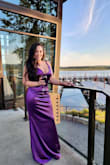This dress is so great! I purchased this for a wedding in Portland and it was perfect for colder weather. I found it ran a little large but since it was a bit heavier (two layers of fabric) it hung on my body well. I received several compliments on the dress and the color is just beautiful (especially at sunset). You won't regret this purchase - Olivia M.